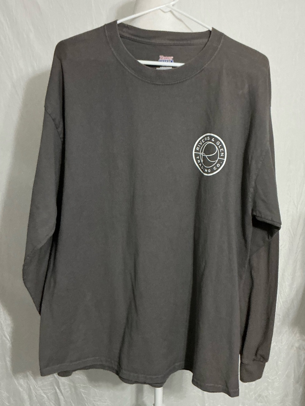 Hanes Dark Gray Long-Sleeve Graphic Tee